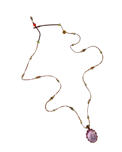 Dark Purple Amethyst Tibetan Necklace