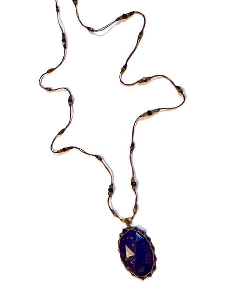 Lapis Lazuli Tibetan Necklace (Long)