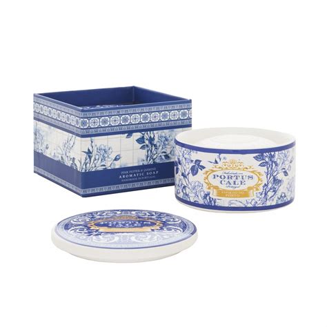 Portus Cale Gold & Blue Soap in Jewel Box