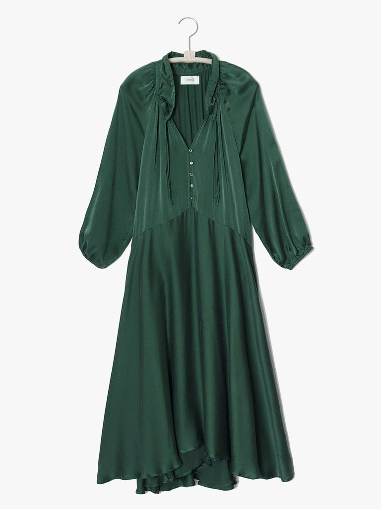 XIRENA Eva Silk Dress in Mint Garnet